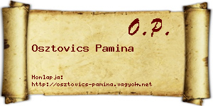 Osztovics Pamina névjegykártya
